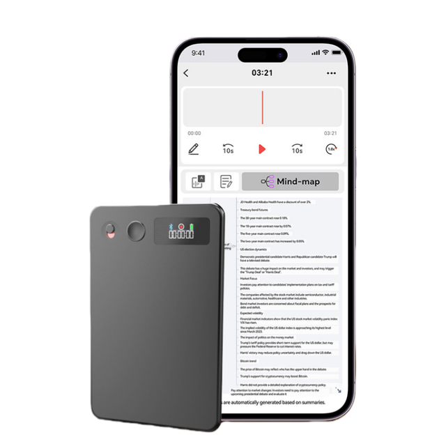 Newyes Voice Text Memos Chat GPT AI Powered 64GB Aluminum Alloy Note Taker Digital MP3 Audio Recorder One-Click Recording 18h