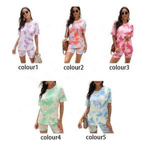 Gradient Loose Street Casual T-Shirt Skinny Shorts Two-Piece Set Everyday Comfort Style Ladies Suit Custom Logo Suit - Product Image 3
