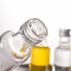 Round <strong>Mini</strong> <strong>Glass</strong> 30ml 1OZ Olive Oil <strong>Bottle</strong> Small Spirit <strong>Bottle</strong> with Screw Metal Lid - Product Image 4