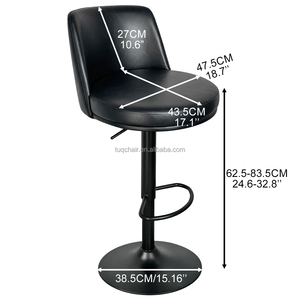 <span class=keywords><strong>Sillas</strong></span> de Bar TUQ CHAIR al por Mayor, Diseño con Base de Disco Negra Mate y Reposapiés, para Cocina, para Minoristas - Product Image 2