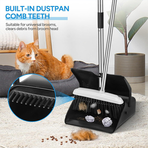 Pooper <span class=keywords><strong>Scooper</strong></span> para perros grandes, juego de pala para caca de perro de mango largo resistente, rastrillo y Papelera para caca - Product Image 6