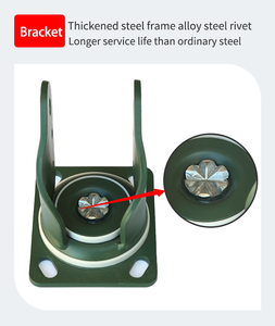 4 인치 산업용 고무 카트 바퀴 회전 잠금 캐스터 헤비 듀티 고무 캐스터 바퀴 - Product Image 4
