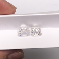 Prix d'usine DEF Moissanite blanche créée en laboratoire, pierre de moissanite en vrac de 0,5 à 5 carats, taille radiant effet étoile VVS pour bague