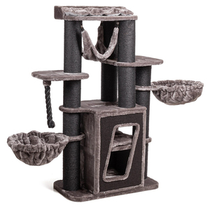 YOUME OEM-Ready un <span class=keywords><strong>arbre</strong></span> <span class=keywords><strong>à</strong></span> <span class=keywords><strong>chat</strong></span> de 157cm de haut en peluche beige avec des <span class=keywords><strong>poteaux</strong></span> de 15cm et une tour d'<span class=keywords><strong>arbre</strong></span> <span class=keywords><strong>à</strong></span> <span class=keywords><strong>chat</strong></span> de 4cm d'épaisseur - Product Image 3