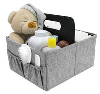 Boîte de rangement compartimentée avec poignée pour enfant/enfants - Contient des biberons, des cuillères, des bavoirs, des sucettes, des couches - Matière polyester