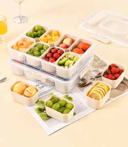 Máy Rửa Chén An Toàn Chia Phục Vụ Khay Xách Tay Snack Khoang Đĩa Để Lưu Trữ Thực Phẩm Snack Hộp Container Với Nắp Và Xử Lý - Product Image 3