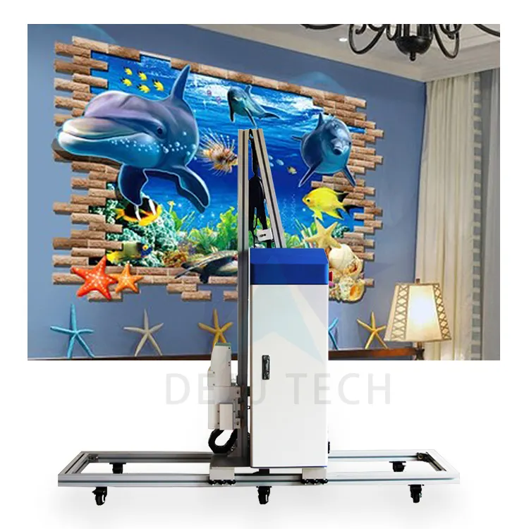 Wall Printing Machine 3D UV Vertical Wall Printer/3D background wall painting Digital Varnish Inkjet Printer