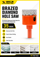 Foret diamanté torsadé brasé sous vide en acier à haute teneur en carbone de 8 mm