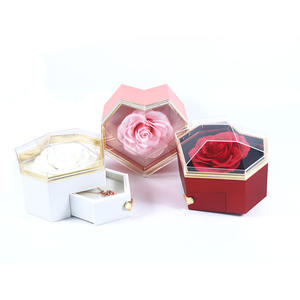 Mini Joyero para el Día de San Valentín con Flor de Jabón, Organizador Portátil para Anillos y Collares, Regalo para Novia - Product Image 4