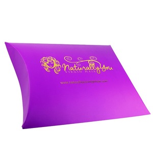 Boîte en papier minuscule avec logo personnalisé en gros boîte en forme d'oreiller de quantité minimale de commande bas boîte d'oreiller en papier artisanal - Product Image 1