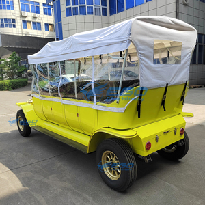 Voiture électrique jaune classique à quatre roues, certifiée CE, idéale pour le camping et les excursions en extérieur - Product Image 2