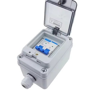 Boîte de distribution électrique étanche extérieure IP65 disjoncteur solaire AC DC MCB 63A RCBO boîte de fil de jonction en plastique ABS - Product Image 4