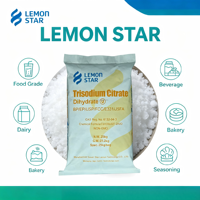 Stabilisateur de pH au citrate dihydraté LEMON STAR à haute transmission lumineuse, qualité alimentaire, certifié Halal/Kosher, pour pâtisserie, bonbons gélifiés et confitures