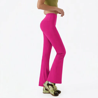 Pantalon de yoga évasé taille haute pour femme, leggings coupe bootcut, extensible dans quatre directions, toucher doux et onctueux, sensation seconde peau, effet push-up fessier, contrôle du ventre