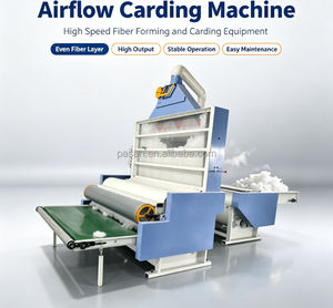 Machine à carder avec contrôle PLC pour la technologie de flux d'air non tissé, épaisseur réglable 150-800 GSM pour desserrer les fibres - Product Image 2