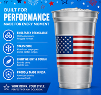 Vaso de Aluminio de 12oz, 16oz, 18oz y 20oz para Cervecerías Artesanales, Bares, Pubs, Promociones y Eventos de Degustación de Bebidas, Reciclable, para Servir Cerveza