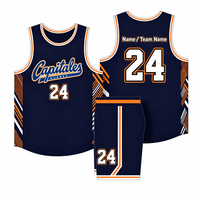 Ensemble de maillots de sport professionnels personnalisés bleu roi, imprimés par sublimation 3D, en maille, uniformes sportifs OEM/ODM pour équipes