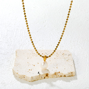 สร้อยคอจี้รูปบอลลูนโดนัทพร้อมสายโซ่ทอง สร้อยแฟชั่นผู้หญิง สร้อยสแตนเลส สร้อยคล้องไหปลาร้า จี้รูปทรงพิเศษ - Product Image 4