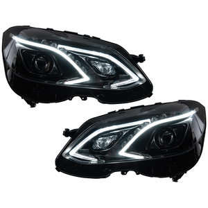 Para <span class=keywords><strong>Benz</strong></span> Clase E W212 2009 2010 2011 2012 2013 <span class=keywords><strong>2014</strong></span> 2015, Faro Delantero Bi Xenón con Proyector, Actualización de Diseño Superior, Accesorios LED DRL - Product Image 1