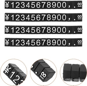 Combinación ajustable ABS Dólar <span class=keywords><strong>Euro</strong></span> Libra <span class=keywords><strong>Precio</strong></span> Numeral Cubos Kit <span class=keywords><strong>Precio</strong></span> Etiqueta Plástico Joyería <span class=keywords><strong>Precio</strong></span> Etiqueta - Product Image 6