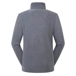 Fleece Jacket Unisex Double-Sided Thickened Full Sleeve Split Hem Ribbed Outdoor Spring Autumn Winter Windbreaker <b>Cardigan</b> - Product Image 3