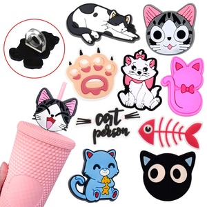 J'aime les breloques pour pailles de bar à thème chats, breloques mignonnes et adorables pour pailles Sailor Moon Luna et <span class=keywords><strong>Artemis</strong></span> Cursor. - Product Image 2