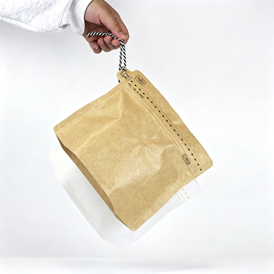 Bolsa de Papel Kraft Laminado BOPP AL PE de Grado Alimenticio, Resellable, con Cierre Superior, para Granos de Café y Té - Product Image 1