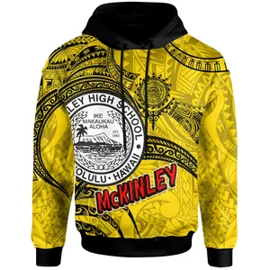 Hawaii President William McKinley High School felpa con cappuccio personalizzata modello polinesiano nuove felpe moda Pullover uomo Streetwear