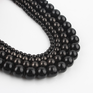 Wholesale Natural <strong>Black</strong> Hematite Stone <strong>Beads</strong> 3/4/6/8/10MM <strong>round</strong> Smooth for Jewelry Making DIY - Product Image 3