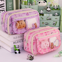 Panda 9 couches stylo sac grande capacité étudiant haut niveau d'apparence papeterie étui à crayons