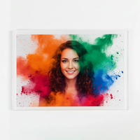 Impression sur la face arrière HD personnalisée Impressions d'art en acrylique Affichage Profondeur Couverture des couleurs Graphique Poster Panneau de verre pour photo