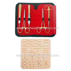 Kit de Suture Chirurgicale Golden Plate avec Sutures et Coussinets en Silicone Composites Modèle PH03-108C pour la Démonstration et la Formation en Suture Médicale - Product Image 4