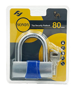 80 mmmtrapezoडल शेल रंग पैडलॉक परमाणु कुंजी डबल बबल पैकेजिंग - Product Image 4