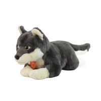 Peluche Loup Réaliste Super Douce Brodé en Coton PP et Polyester, Vente en Gros Usine, Personnalisable OEM