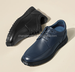 Высококачественные мужские туфли-оксфорды 2025 года, трендовые, черные, на шнуровке, с закрытым носком, комфортные, повседневные, увеличивающие рост на 6 см/2,36 дюйма - Product Image 4