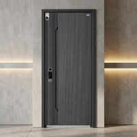 Porte d'entrée extérieure anti-effraction et insonorisée 40 dB, construction en aluminium et acier pour appartements