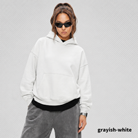 Hoodie Pria Musim Dingin, Sweatshirt Kasual dengan Saku, Lengan Panjang, Bahan Campuran Katun 355g, Berlapis Fleece untuk Kehangatan