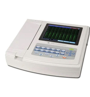 Appareil ECG portable 12 pistes avec écran tactile, impression thermique, batterie longue durée (jusqu'à 10 heures), Classe II, garantie 3 ans, CE