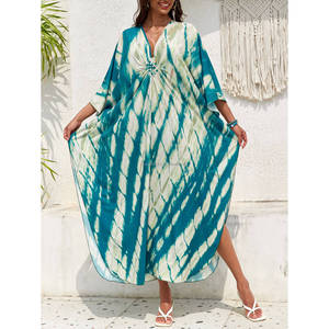 Événements culturels essentiels de dernière <span class=keywords><strong>minute</strong></span> Vêtements de célébration Caftan en rayonne grande taille Robe africaine tissée longue au sol à impression numérique - Product Image 1
