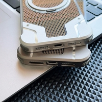Étui de téléphone magnétique étanche et antichoc PinJun haut de gamme en métal et bois pour iPhone 17 Air 16 15 Pro Max avec design rainuré