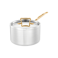 Ensemble de plats et ustensiles de cuisine en acier inoxydable triple couche