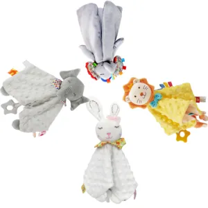 Оптовая продажа, высокое качество, плюшевая голова кролика, удобное полотенце, мягкое милое детское защитное одеяло с животными