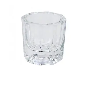 指甲水晶 Dappen 盘美甲玻璃杯钉丙烯酸液体杯与盖子为美甲美甲沙龙工具