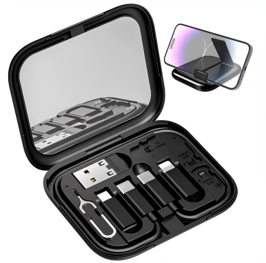Bulk Cheap USB-C to C Cable Kit Mirror Cable Set with USB Type-C Lighting Micro Connectors & Pin & Sim Card Slot for Promotion