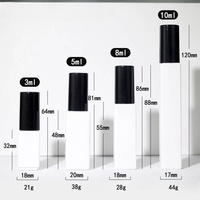 Bouteille de parfum carrée ambre dégradé de 10ml avec pompe 100 pièces commande minimale récipient de parfum de brouillard de pulvérisation en verre