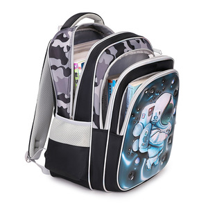 Nueva <span class=keywords><strong>mochila</strong></span> <span class=keywords><strong>escolar</strong></span> de nailon 3D con dibujos animados, juego de dos piezas para estudiantes de 1.º a 6.º grado, <span class=keywords><strong>mochila</strong></span> <span class=keywords><strong>escolar</strong></span> de gran capacidad con dibujos animados para niños - Product Image 4