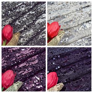 Tela de Tricot Elástica en Cuatro Direcciones <span class=keywords><strong>con</strong></span> Lentejuelas y Bordado de Encaje de Lujo LH, Brillante, para <span class=keywords><strong>Mujer</strong></span>, para Fiestas, Bodas, Tejido para el Hogar, 100% - Product Image 4