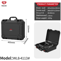 Boîte à outils personnalisée étanche IP67 étui de protection pour équipement de pistolet transportant avec mousse profilée intérieur mallette de vol en plastique avec poignée