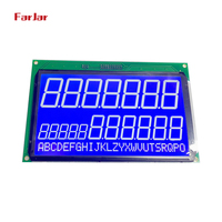 Prix usine personnalisé 7 chiffres de segment rouge ou orange rétro-éclairage distributeur de carburant écran lcd