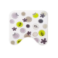 Tapis de bain antidérapant carré 45*45cm, style simple et tendance, imprimé, absorbant l'eau, doux, écologique, pour salle de bain et toilettes